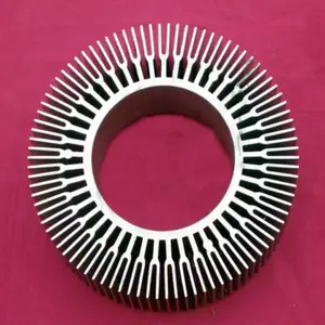 厂家直销 工业铝合金6063太阳花散热器胚料铝制品型材