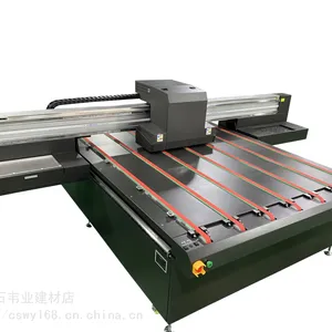 供应石材UV皮带输送打印机 3220导带式平台印花连线设备