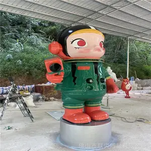 商场美陈玻璃钢雕塑摆设 珠海玻璃钢卡通公仔生产