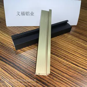 古铜拉丝金窄边衣柜玻璃门铝型材 金属边框好货源