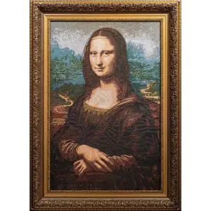 云锦《蒙娜丽莎》珍藏版家居挂画刺绣家居饰品收藏送礼装饰画商务礼品