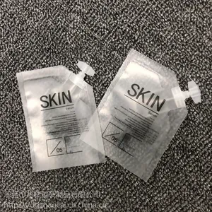 现货供应10ML化妆品试用装包材 乳液护肤品分装旅行便携小吸嘴袋 沐浴露洗发水磨砂带嘴塑料袋子