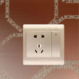 SONGRI一开二三极插座250V 16A European Standa欧洲标准墙松日五孔插座