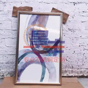 餐厅不锈钢广告画框办公室不锈钢公告栏大画框定做