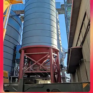 山 东 正 阳 承建 甘 肃 张 掖2座1000吨 全钢支架卷板仓 工业物料防腐储罐