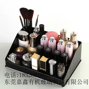 ***黑色亚克力化妆品收纳盒桌面指甲油收纳架