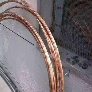 铜包钢绞线 镀铜钢接地绞线在郑州 开封 洛阳使用 连铸铜包钢绞线