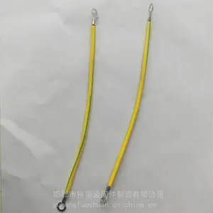 光伏接地线黄绿BVR双色铜包铝全铜光伏桥架跨接地线端子接地线