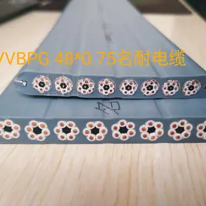 电梯移动屏蔽扁电缆TVVBPG48*0.75抗拉加强型