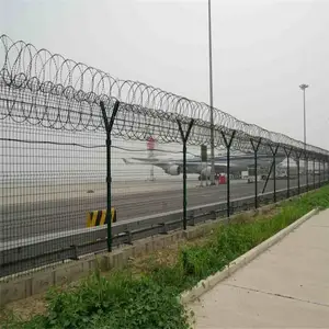 鹰潭市看守所不锈钢钢网墙 Y型柱护栏网 贵溪市机场围界围栏