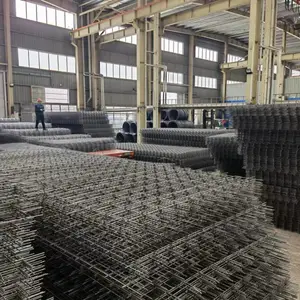 上海建筑工地金属防裂钢筋铁丝网 路面 桥梁钢筋网片 Q195 CRB550 HRB400盘条 螺纹扎钢筋网片