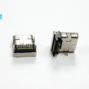 TYPE-C 24pĸ�� ������ʽ˫��DIP+SMT L=10.0mm���ĸ�2.75mm�ų�1.21