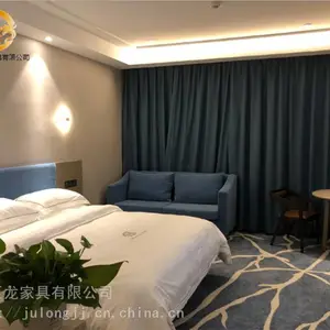 客房1.2米板木结合酒店宾馆家具 公寓标间成全套家具床架子可定制