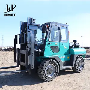 柴油升高液压搬运车越野叉车大型燃油3吨4吨四轮驱动多功能堆高车