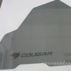 东莞市源头工厂定制加工4/5mm钢化欧洲灰电脑机箱玻璃可按图纸定制异形机箱玻璃