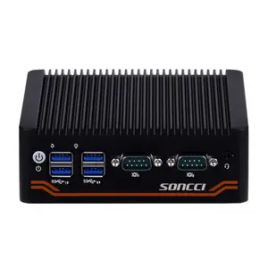 索奇soncci S4050双网口双串口无风扇嵌入式工控机 支持intel Celeron/Core i3、i5、i7 处理器,集成intel核芯显