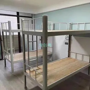 韶关上下铺铁架床上下两层单人员工宿舍铁床双层床批发学生宿舍床厂家