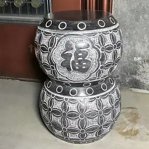 嘉祥石雕厂加工柱础石 空心古建园林挡车石