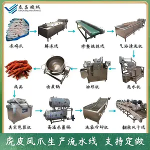 虎皮凤爪加工设备，卤煮鸡爪生产流水线