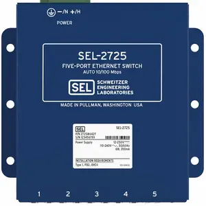 SEL品牌五端口以太网交换机SEL-2725铜缆到光纤介质模块