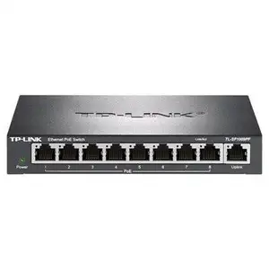 TP-LINK TL-SF1009PF百兆8口POE交换机300米监控延长供电器分线器