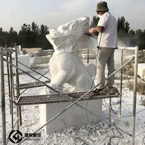 汉白玉石雕麒麟建宾雕塑厂家特惠一件起批