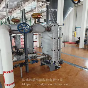供应换热器保温套 热力站隔热套 可拆卸隔热罩 气凝胶保温衣 节能降耗 淄博热盾 配套