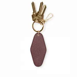 LEATHEROLOGY（奥勒吉）牛皮菱形钥匙扣企业员工福利商务礼品定制