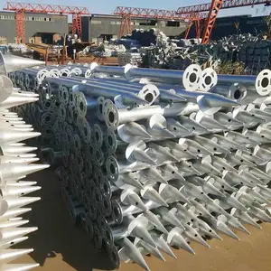 光伏螺纹地桩 厂家供应太阳能发电站桩基 预埋钢筋地螺丝
