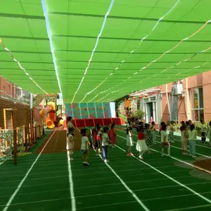 北京幼儿园户外操场电动开合折叠式遮阳棚