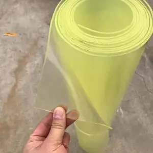 生产聚氨酯板耐磨牛筋板黄色透明PU板材可切割加工