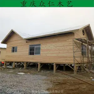 黔江樟子松现代木房子 景区民宿小木屋 防腐木现代别墅施工安装 众仁木艺