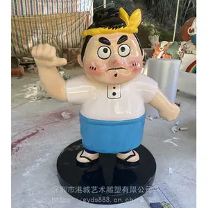 回味鸡餐厅厨师人物雕塑 酒店***迎宾玻璃钢卡通鸡雕塑