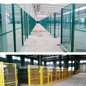 工厂车间围栏网防护网快递分拣隔断网铁丝网门设备护栏仓库隔离网