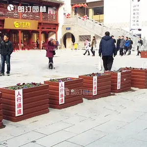 河南道路花箱 郑州户外PVC花箱效果图