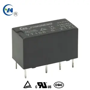 永能YT106 8脚12V 24V两组转换型小型信号继电器HF27F继电器