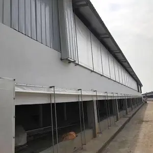 安装猪栅前窗帘照片 保温帆布防水防风 按尺寸批发定做
