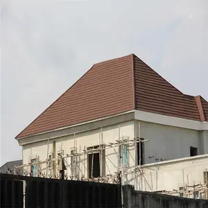 西藏拉萨当雄彩石金属瓦石面瓦坡屋面用瓦厂家
