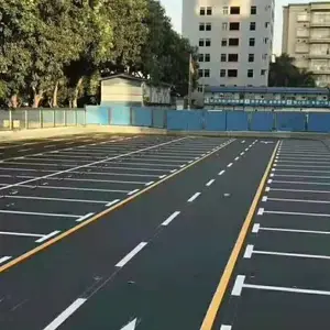 广州番禺天河海珠黄埔学校停车场划线画车位