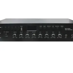 六分区带显示屏合并式MP3功放 商场广播 WA-6260 品牌qedanpa奇单