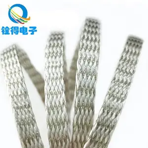 铨得供应汽车LED灯线束屏蔽网 镀锡铜混编白色棉纱 可定制各种尺寸