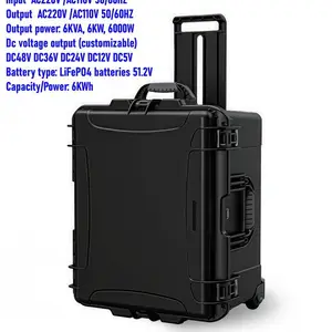 H6000耐低温野外电力检修应急电源6KVA光充储能户外移动电源