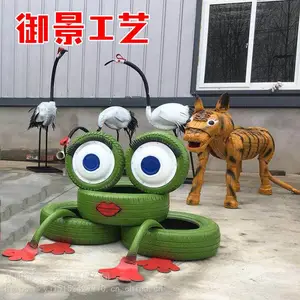 废汽车轮胎工艺品 广场景观雕塑设计工艺品厂家直销