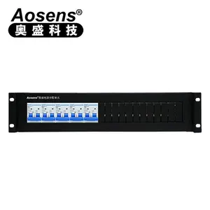 Aosens奥盛 2U机柜配电单元PDU配电箱 正泰交流2P空开断路器单路架顶电源 5个2P空开