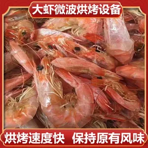 批量生产型烘干设备微波大虾烘烤设备 沃斯特40型鲜虾烤熟机