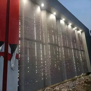 8mm厚商场内墙装饰性氟碳穿孔钢板尺寸可按需定制
