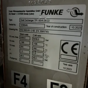 德国Funke板式换热器 FP 05-31-1-NH-1用于工业薄膜生产行业