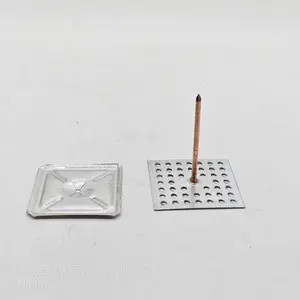 方形多孔镀铜粘钉 网孔底板涂胶款保温钉 岩棉玻璃棉固定钉