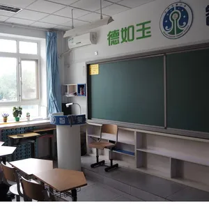 大号教学玻璃黑板磁挂式推拉白板培训辅导班讲课教室学校专用绿板