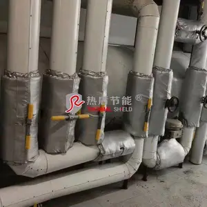 供应饮料厂阀门保温套 气凝胶保温衣 可拆卸隔热套 节能降耗 绿色环保 方便检修 淄博热盾 厂家直销